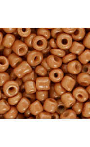 Seed beads 6/0 (4mm) Glazed ginger brown